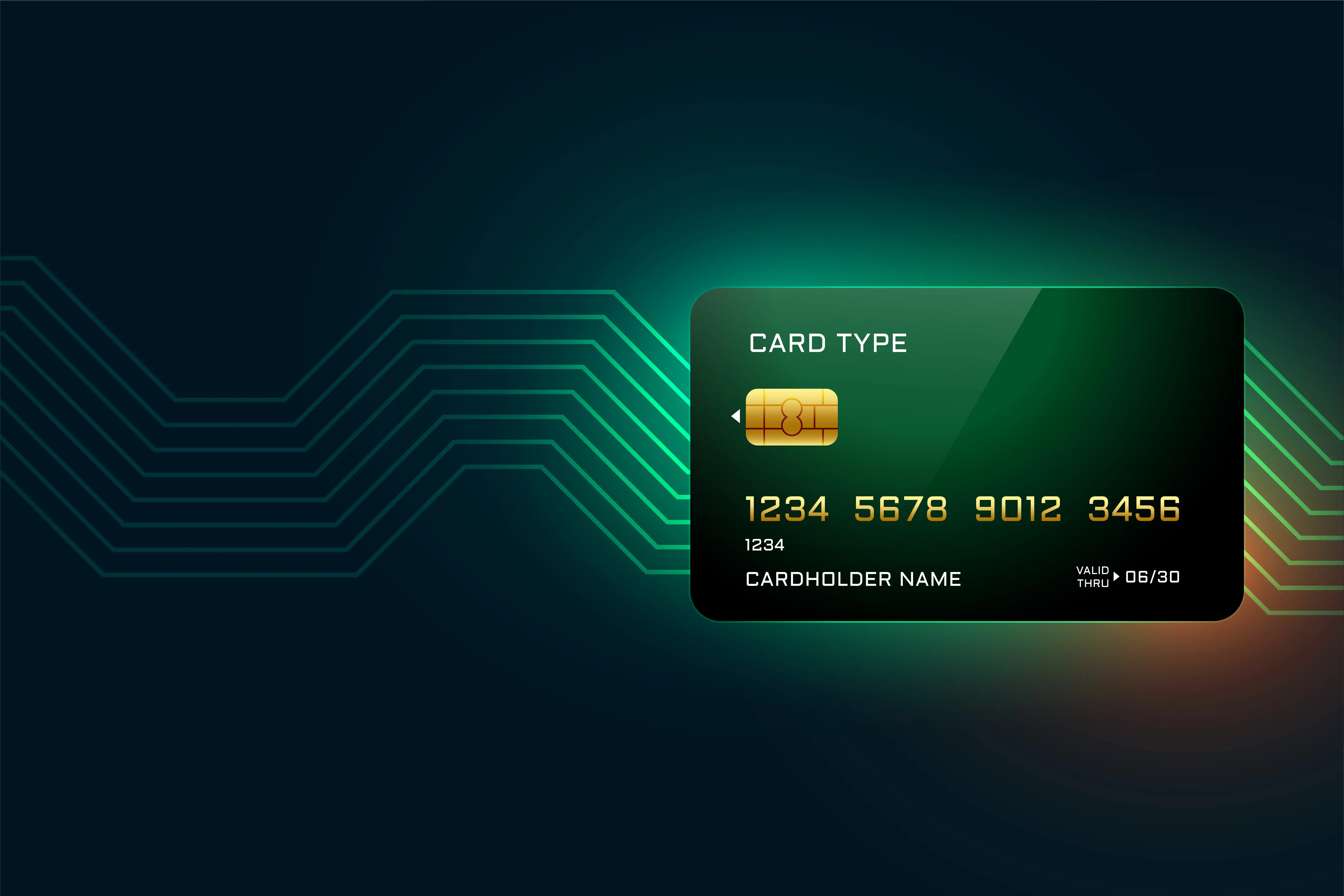 Credit card digital concept background